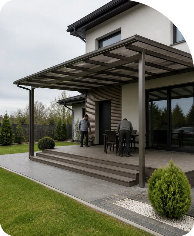 Навес к дому в Балахне по цене от 7836 р. | РадиДОМА-Блх